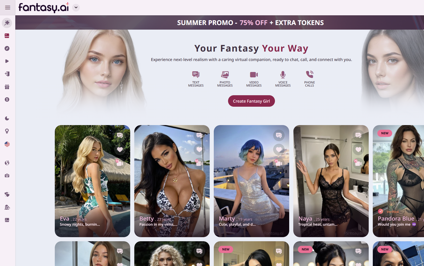 Fantasy AI homepage & landing experience