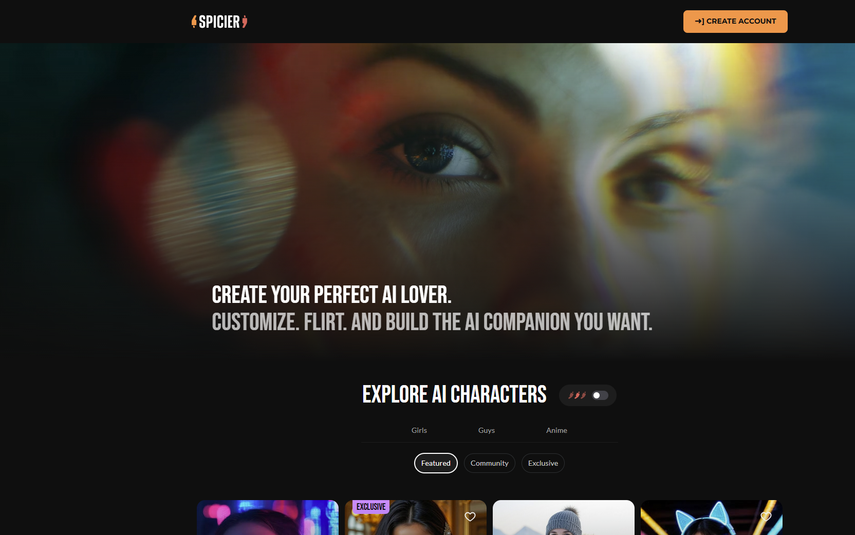 Spicier homepage & landing experience